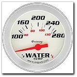 Performance 2-5/8 White Face Electric Water Temperature Gauge