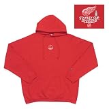 Detroit Red Wings NHL '08 SC Champs Goalie Pullover Hooded Sweatshirt (Dk Red)