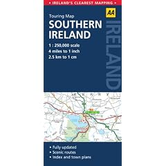 Touring Map Southern Ireland (Aa Road Map)