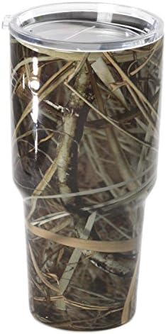 Marsh Camo Hydrodipped 30 Oz. SIC (Seriously Ice Cold) Stainless Steel Tumbler Double Wall Vacuum Insulated Cup No Sweat Travel Mug Coffee Cup Thermos BPA Free Multiple Colors &amp; Sizes Straw Hole Lid