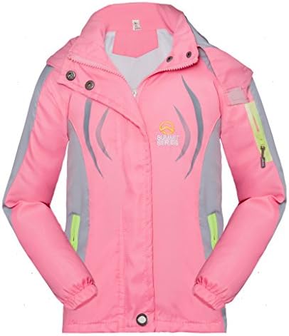Roseate Girl's Athletic Outerwear Zip-up Waterproof Wind Jacket Pink 8