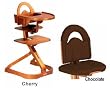 Svan High Chair from Scandinavian Child with Infant Kit and Cushion, Chocolate Cushion with Cherry Wood