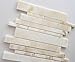 White Onyx Random Strip Mosaic Tile, Cross-Cut, Polished - Sample