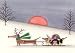 Christmas cards: Dachshund family sled ride / Lynch