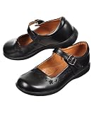 School Rider “Floral Border” Mary Jane Shoes (Small Girls Sizes 11 – 4) – black, 3