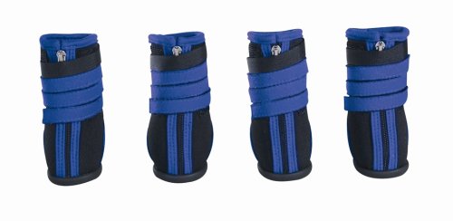 BLUE - LARGE - High-Top Neoprene Winter Dog Boots
