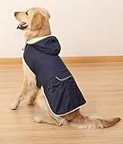 4 Pets Dog Clothes Pet Coat Large Dog Apparel Removable Hoodies Back Pocket & Reflective Design