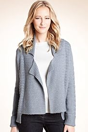 Shawl Collar Cable Knit Military Cardigan with Mohair