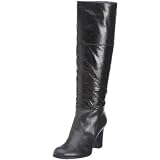 Jouer Le Style Schaftstiefel Glatt Leder J349, schwarz