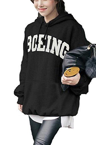 (ドチィン)DaoCheng レディース パーカ 無地 英字付き 長袖 薄手 裏起毛 2スタイル パーカ ゆったり 体型カバー パーカ カジュアル フード付き ドルマン スリーブ パーカー 通学