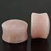 Pair of Rose Quartz Stone Double Flared Plugs: 3/4