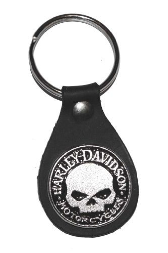 Harley-Davidson Small Black Skull Medallion Key Fob K13H Harley-Davidson Small Black Skull Medallion Key Fob K13H