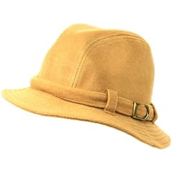 New Soft Wool Fedora Trilby Crushable * Camel * Small / Medium