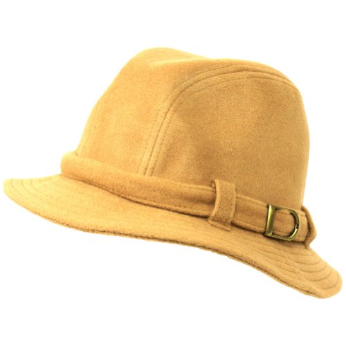 New Soft Wool Fedora Trilby Crushable * Camel * Small / Medium