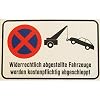 Gebotsschild *Parken verboten - Abschleppen* / Format: 400 x 250 mm