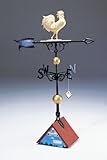 IMAGE OF Rooster 46” Weathervane-Gold/Bronze