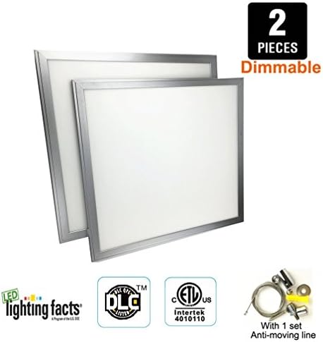[2-pack] Dimmable Led Panel Light 2x2 ft 54w 5000k (Equivalent 320W incandescent)) Daylight, Led ceiling panels is ETL+DLC listed, Eligible for Nationwide Rebate Programs