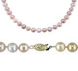 14K Multicolored Fresh Water Cultured Pearl Necklace