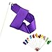Voberry Dancing Ribbon Streamer Gym Rhythmic Rod Art Gymnastic Ballet Twirling Stick 4M (Purple)