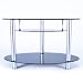 Duronic TVS45A1 Oval Contemporary Design Black/Clear Plasma/LCD/LED/3D Glass 32 - inch TV Stand - Upto 37-inch.