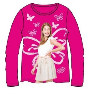 Violetta. Disney. Maglietta a manica lunga Fuchsia. Taglia 8 anni