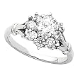 14K White Gold Diamond Ring - 1.00 Ct.
