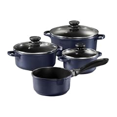 Karcher 121831 Kochtopf Set Induktion hochwertiges 7-teiliges Aluguss Kochtopf Set - Teflon Classic beschichtet, blau