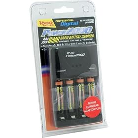 Click here to buy Power 2000 XP350-11 AAA Charger with 4 Rechargeable Batteries by Power 2000.