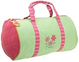 Stephen Joseph Girls 2-6x Quilted Flower Duffle,Lime Green/Hot Pink,One Size