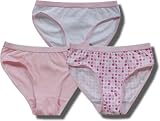 Calvin Klein Girl's Pink, White and Pink Stars & Polka Dots Bikini Panty 3-pack