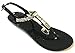 Womens T Strap Gladiator Sandals Flats shoes W/Iridescent Rhinestones