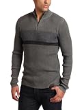 Calvin Klein Jeans Men's IVP 12GG Ribbed Chest Stripe Sweater, Battlefield, Medium
