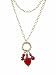 Necklace - N246 - Long Style - Firepolished Beads & Pearl Cluster ~ Siam Red