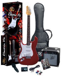 RST CAR LH Left Handed Electric Guitar Package with Full Size Electric Guitar, Amp, Carry Bag, and Instructional DVD
