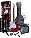 RST CAR LH Left Handed Electric Guitar Package with Full Size Electric Guitar, Amp, Carry Bag, and I
