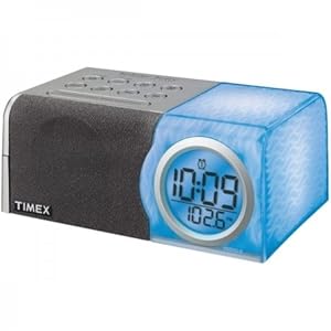Timex T205W Color-Changing Alarm Clock Radio with Bedtime Beats