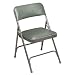 National Public Seating 1200 Series Steel Frame Upholstered Premium Vinyl Seat and Back Folding Chair with Double Brace, 480 lbs Capacity, Warm Gray/Gray (Carton of 4)
