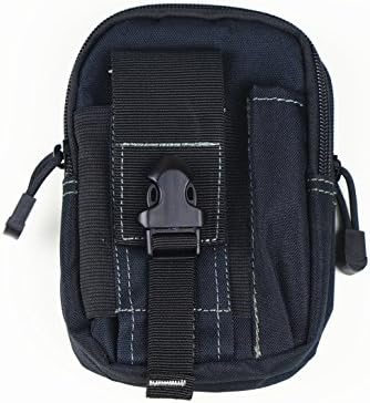 Elifunz Compact Water-resistant Tactical Molle Pouch EDC Utility Gadget Belt Waist Bag with Cell Phone Holster Holder for iPhone 6Plus-Bundled with Keychain Flashlight