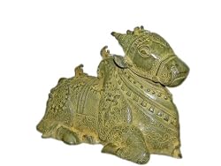 Nandi Statue Shiva's Devotee Bull Hindu Gods Idol India 8 Inch