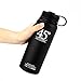 45 Degree Latitude Stainless Steel 24 oz Water Bottle Best for Hot or Cold Drinks Premium Grade Ideal for Sports & Outdoor Use Black