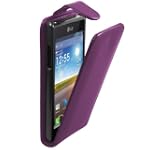 Morado Funda de Cuero para LG P700 Op...