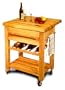 Catskill Craftsmen Baby Grand Workcenter with Drop Leaf and Wine Rack
