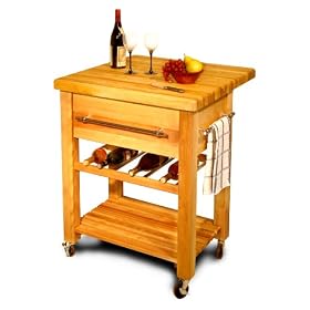 Catskill Craftsmen Baby Grand Workcenter with Drop Leaf and Wine Rack by Catskill Craftsmen