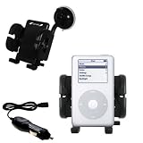 Apple iPod 4G 40GB Flexible Auto Windshield Holder with Car Charger - Uses Gomadic TipExchange