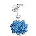 mDesign Power Lock Suction Set of 2 Plastic Suction Cup Hooks, Loofah Suction Hook, Suction Razor Holder for Bathroom Shower - Pack of 3, Clear
