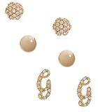 G by GUESS Fireball, Stud and Pave G Stud Earring S, GOLD