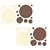 Instant Murals 34 Jumbo Polka Dot Wall Transfer Stickers - Brown and Cream