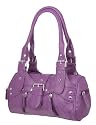 Nicole Lilac Studs n Zips Faux Leather Shoulder Bag