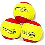 Le Petit Tennis "Slow Bouncer" 36' Yellow/Red Tennis Balls Kids - Pack3 - (Stage 3 Ball - For Playing on 36ft Court)