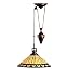 Kichler Lighting 65273 1-Light Yakima Art Glass Counter-Weight Adjustable Pendant, Tannery Bronze